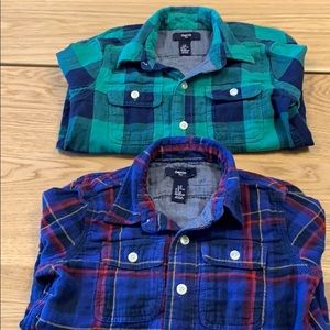 EUC Boys GAP Flannel Shirts
